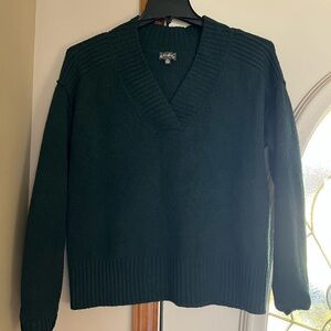 Dark Green V-Neck Sweater